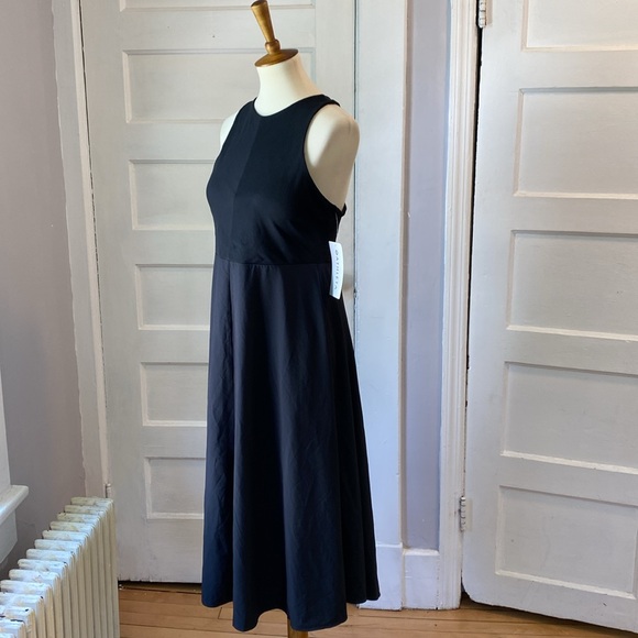NWT Athleta Black Hybrid Support Winona Midi Dress, Size LP - Picture 11 of 14